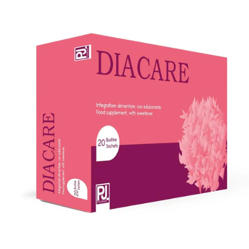Confezione di Diacare, integratore per sindrome dell'ovaio policistico con Myo-Inositolo, Acido Alfa Lipoico e N-Acetil Cisteina.